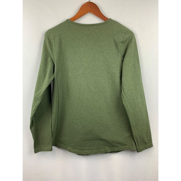 D&Co Essentials Green Long Sleeve Crewneck Top S - Picture 5 of 5